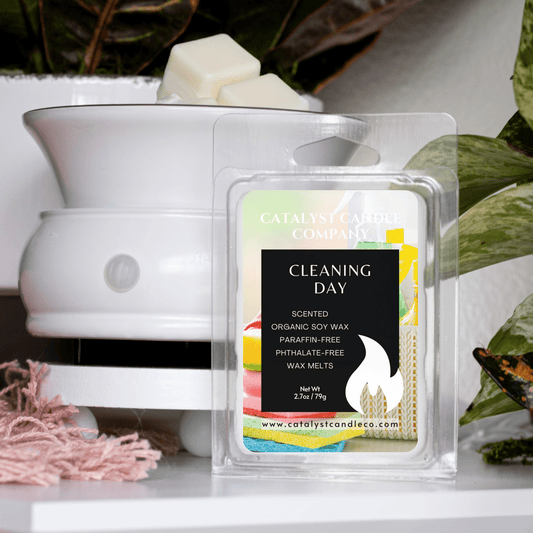 Cleaning Day scented soy wax melts. clean aroma. Soy wax melts. Soy wax tarts. Catalyst Candle Company, LLC