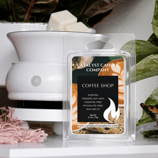 Coffee Shop scented soy wax melts. Catalyst Candle Company, LLC