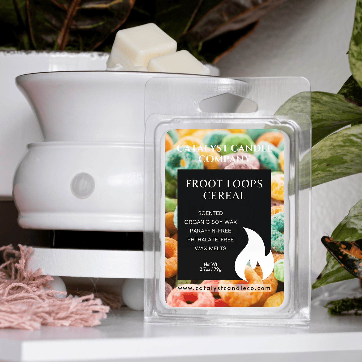 Froot Loops Cereal scented soy wax melt. Organic Soy Wax Tart. Catalyst Candle Company, LLC