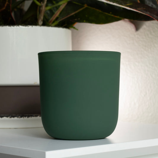Painted Glass Refill Vessel | Matte Forest