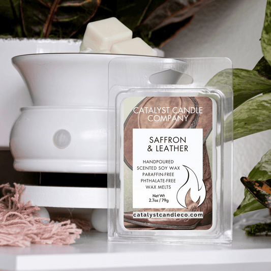 SAFFRON & LEATHER | Scented Soy Wax Melts