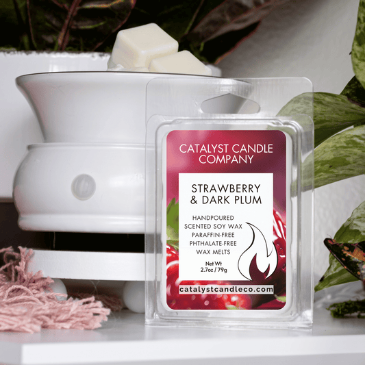 STRAWBERRY & DARK PLUM | Scented Soy Wax Melts